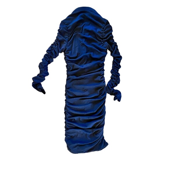 ASTR the Label Black Mini Dress Bodycon Gathered Sides/Sleeves Ruching NEW NWT - Picture 6 of 9